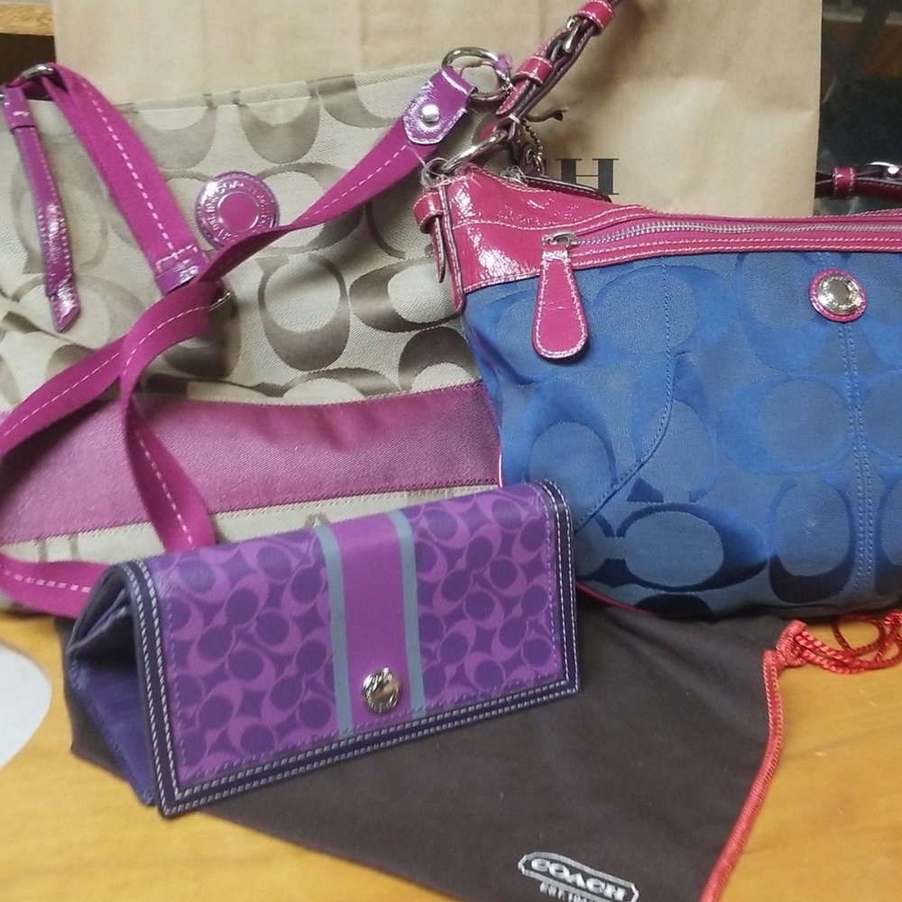BUNDLE .2 coach purses and 1 wallet